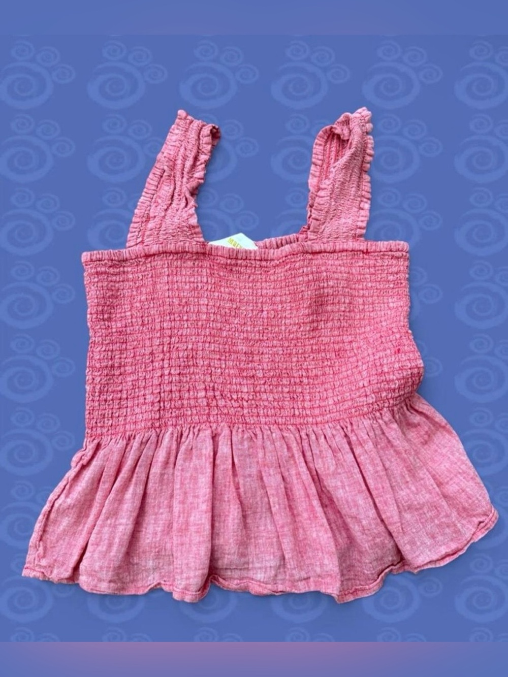 Maeve Anthropologie Pink Smocked
Peplum Tank Top Medium